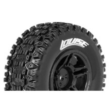 Louise RC SC-UPHILL 1-10 Short Course Tire Set Mounted Soft Black Wheels Asso SC10 4X4 LR-T3223SBAA
