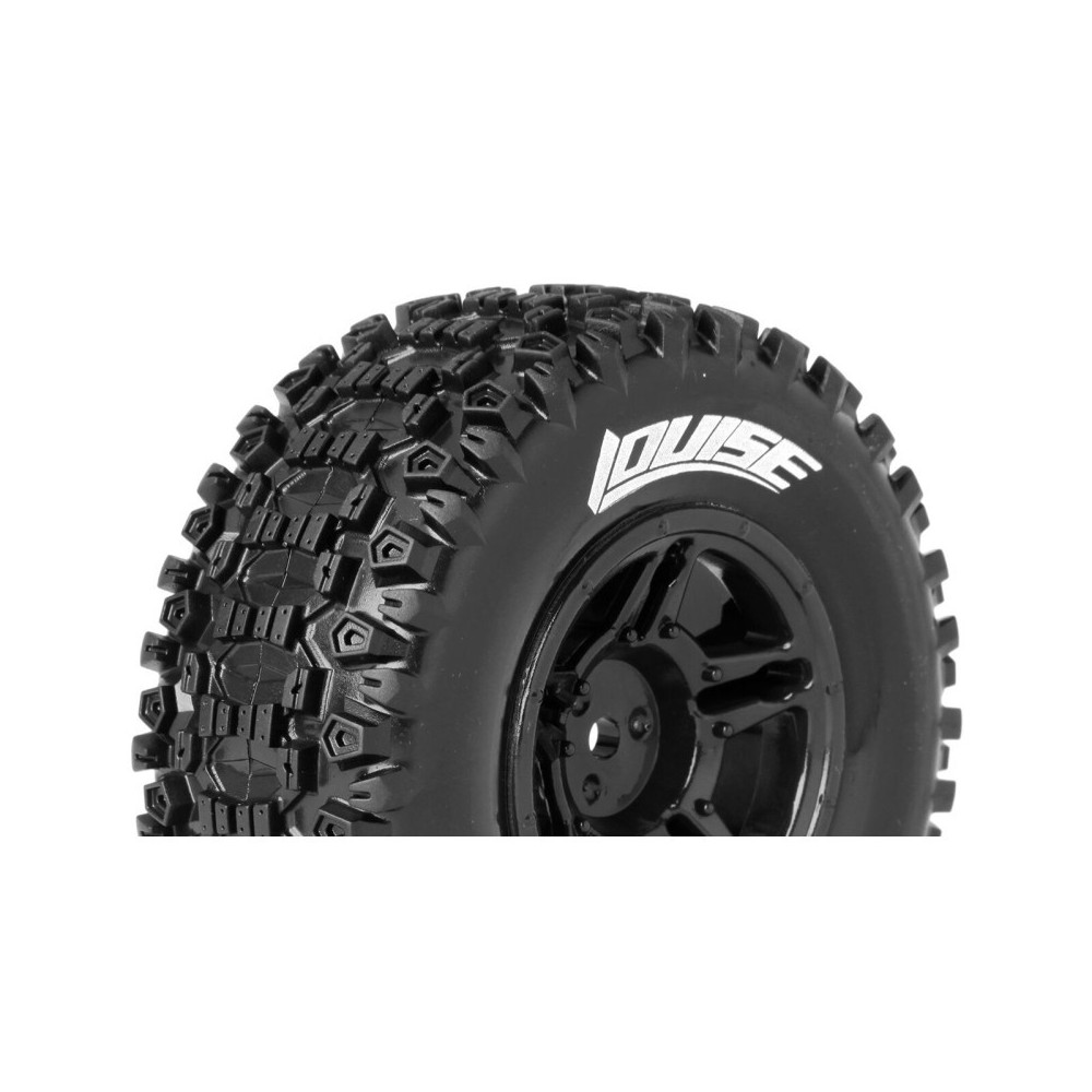 Louise RC SC-UPHILL 1-10 Short Course Tire Set Mounted Soft Black Wheels Hex 12mm SLASH 2WD Front LR-T3223SBTF Louise RC SC-UPHILL 1-10 Short Course Tire Set Mounted Soft Black Wheels Hex 12mm SLASH 2WD Front LR-T3223SBTF