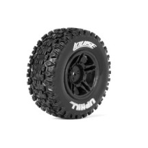 Louise RC SC-UPHILL 1-10 Short Course Tire Set Mounted Soft Black Wheels Hex 12mm SLASH 2WD Front LR-T3223SBTF