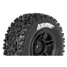 Louise RC SC-UPHILL 1-10 Short Course Tire Set Mounted Soft Black Wheels Hex 17mm LR-T3223SBM
