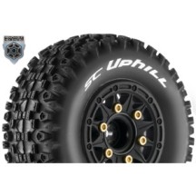 Louise RC SC-UPHILL 1-10 Short Course Tire Set Mounted Soft Black Wheels Removable 1 LR-T3223SB