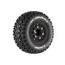 Louise RC SC-UPHILL 1-10 Short Course Tire Set Mounted Soft Black Wheels Removable 1 LR-T3223SB