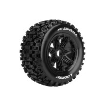 Louise RC SC-UPHILL 1-5 Short Course Truck Tire Set Mounted Sport Black Bead-Lock Wheels Hex 24mm LR-T3293B