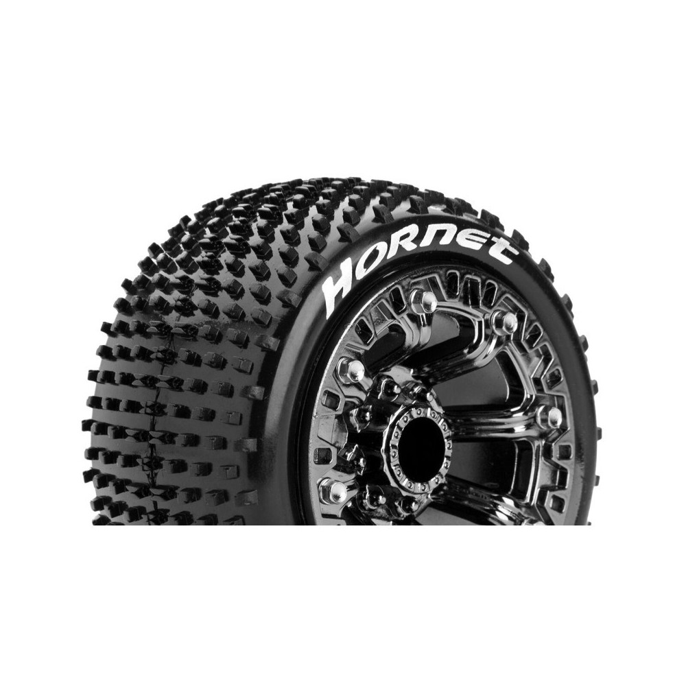 Louise RC ST-HORNET 1-16 Truck Tire Set Mounted Sport Black Chrome 2.2 Wheels Hex 12mm LR-T3172SBC Louise RC ST-HORNET 1-16 Truck Tire Set Mounted Sport Black Chrome 2.2 Wheels Hex 12mm LR-T3172SBC