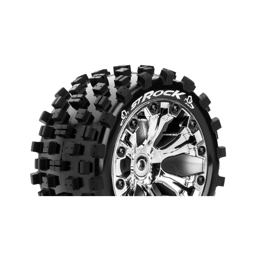 Louise RC ST-ROCK 1-10 Stadium Truck Tire Set Mounted Sport Chrome 2.8 Wheels 1/2-Offset Hex 12mm LR-T3273SCH Louise RC ST-ROCK 1-10 Stadium Truck Tire Set Mounted Sport Chrome 2.8 Wheels 1/2-Offset Hex 12mm LR-T3273SCH