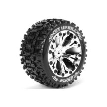 Louise RC ST-UPHILL 1-10 Stadium Truck Tire Set Mounted Sport Chrome 2.8 Wheels 0-Offset Hex 12mm LR-T3211SC