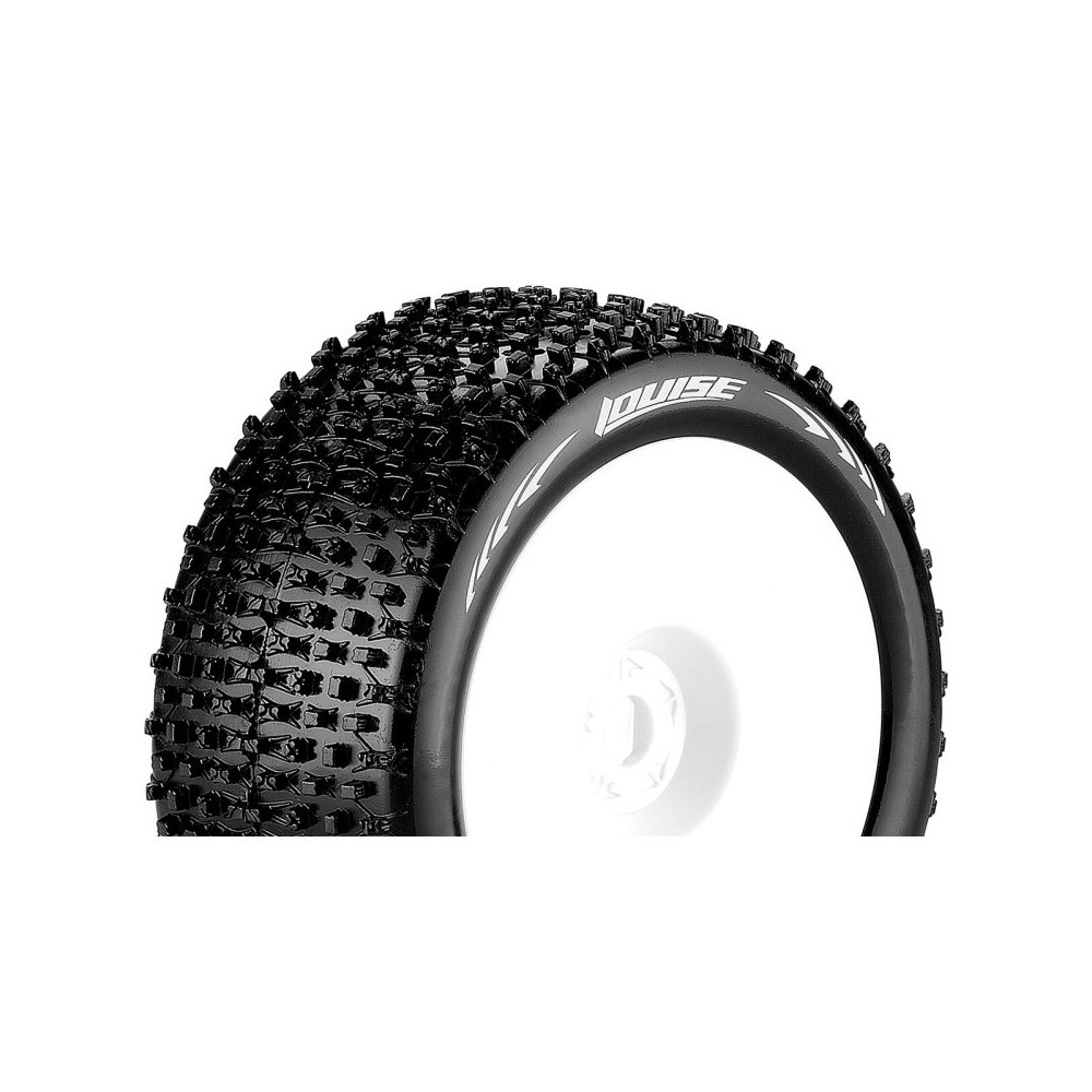Louise RC T-PIRATE 1-8 Truggy Tire Set Mounted Soft White Wheels 1/2-Offset Hex 17mm LR-T3134SWH Louise RC T-PIRATE 1-8 Truggy Tire Set Mounted Soft White Wheels 1/2-Offset Hex 17mm LR-T3134SWH