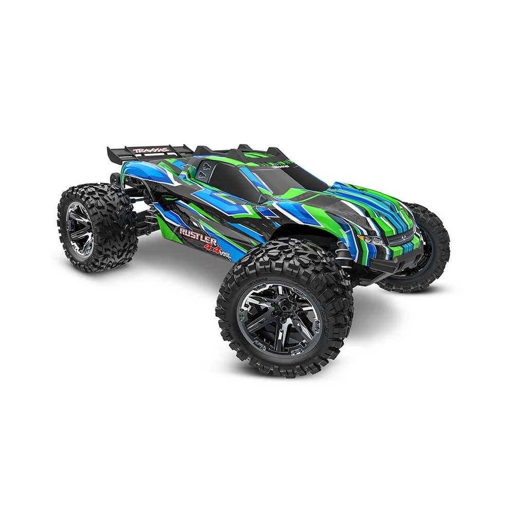 Traxxas Rustler 4X4 HD VXL 1:10 4WD RTR Brushless Electric Stadium Truck - Green TRX67376-4GRN Traxxas Rustler 4X4 HD VXL 1:10 4WD RTR Brushless Electric Stadium Truck - Green TRX67376-4GRN