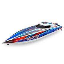 Traxxas Disruptor 4S VXL 1:10 26in Electric Brushless Race Boat with Rapid Right - Blue TRX106064-4BLUE