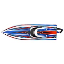 Traxxas Disruptor 4S VXL 1:10 26in Electric Brushless Race Boat with Rapid Right - Blue TRX106064-4BLUE