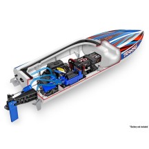 Traxxas Disruptor 4S VXL 1:10 26in Electric Brushless Race Boat with Rapid Right - Pink TRX106064-4PINK