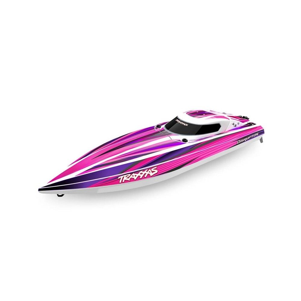 Traxxas Disruptor 4S VXL 1:10 26in Electric Brushless Race Boat with Rapid Right - Pink TRX106064-4PINK Traxxas Disruptor 4S VXL 1:10 26in Electric Brushless Race Boat with Rapid Right - Pink TRX106064-4PINK