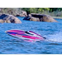 Traxxas Disruptor 4S VXL 1:10 26in Electric Brushless Race Boat with Rapid Right - Pink TRX106064-4PINK