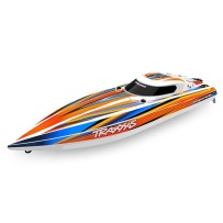 Traxxas Disruptor 4S VXL 1:10 26in Electric Brushless Race Boat with Rapid Right - Orange TRX106064-4ORNG