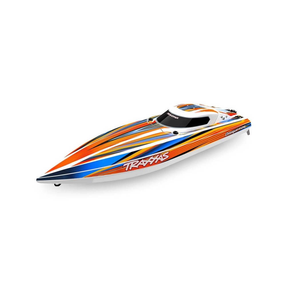 Traxxas Disruptor 4S VXL 1:10 26in Electric Brushless Race Boat with Rapid Right - Orange TRX106064-4ORNG Traxxas Disruptor 4S VXL 1:10 26in Electric Brushless Race Boat with Rapid Right - Orange TRX106064-4ORNG