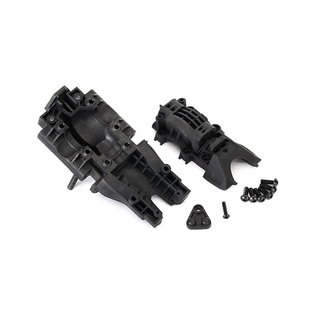 Bulkhead trasero superior e inferior con tornillos 4x12 mm Traxxas TRX8629
