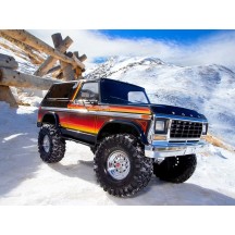 Coche RC Traxxas TRX-4 Ford Bronco 1979 1/10 4WD RTR con carrocería sin clips en color Sunset TRX82246-4SUN