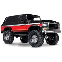 Coche RC Traxxas TRX-4 Ford Bronco 1979 1/10 4WD RTR con carrocería sin clips en color rojo TRX82246-4-RED