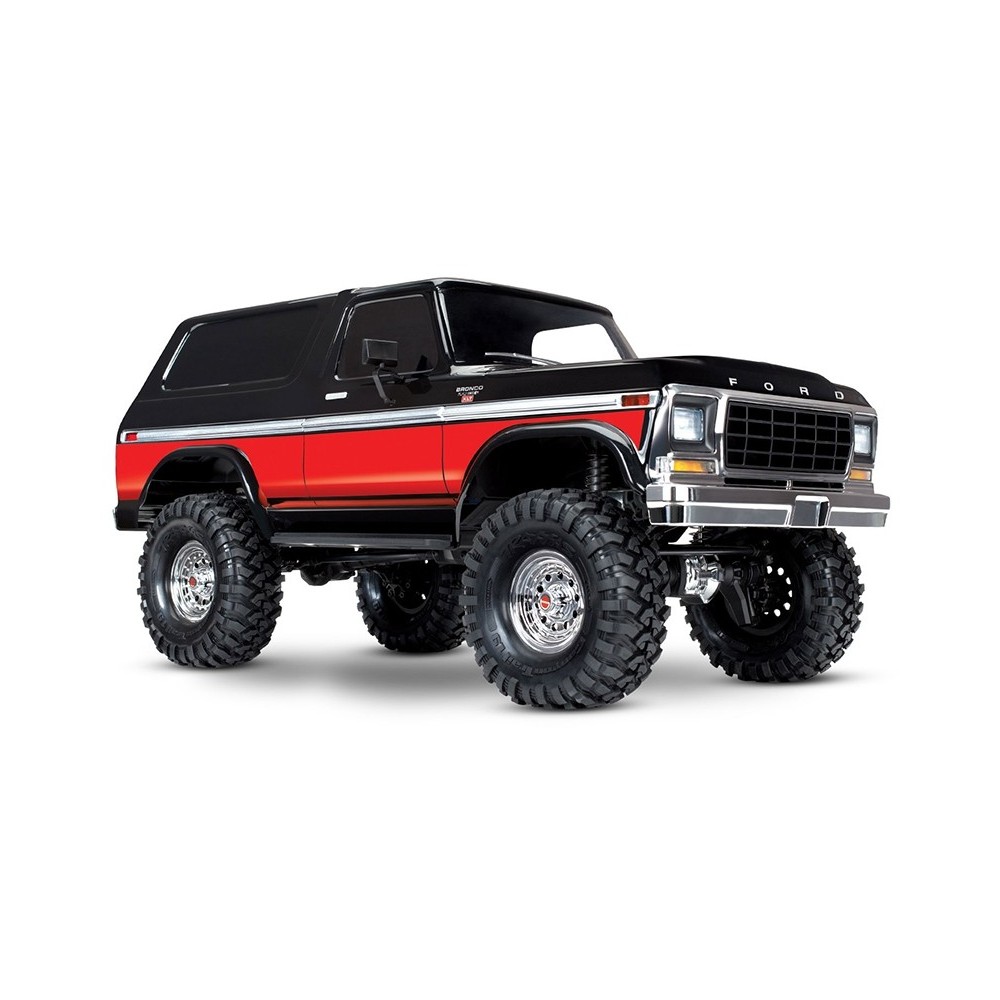 Coche RC Traxxas TRX-4 Ford Bronco 1979 1/10 4WD RTR con carrocería sin clips en color rojo TRX82246-4-RED Coche RC Traxxas TRX-4 Ford Bronco 1979 1/10 4WD RTR con carrocería sin clips en color rojo TRX82246-4-RED