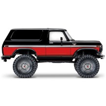 Coche RC Traxxas TRX-4 Ford Bronco 1979 1/10 4WD RTR con carrocería sin clips en color rojo TRX82246-4-RED