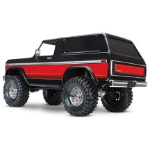 Coche RC Traxxas TRX-4 Ford Bronco 1979 1/10 4WD RTR con carrocería sin clips en color rojo TRX82246-4-RED