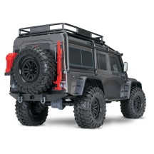 Coche RC Traxxas TRX-4 Defender 1/10 4WD RTR con carrocería sin clips en color plata TRX82256-4-SLVR