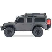 Coche RC Traxxas TRX-4 Defender 1/10 4WD RTR con carrocería sin clips en color plata TRX82256-4-SLVR