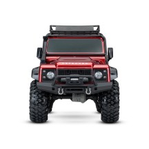 Coche RC Traxxas TRX-4 Defender 1/10 4WD RTR con carrocería sin clips en color rojo TRX82256-4-RED