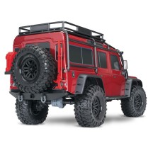 Coche RC Traxxas TRX-4 Defender 1/10 4WD RTR con carrocería sin clips en color rojo TRX82256-4-RED