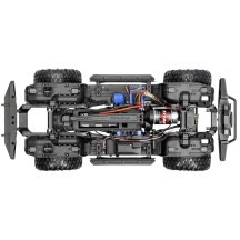 Coche RC Traxxas TRX-4 Defender 1/10 4WD RTR con carrocería sin clips en color verde TRX82256-4-GRN