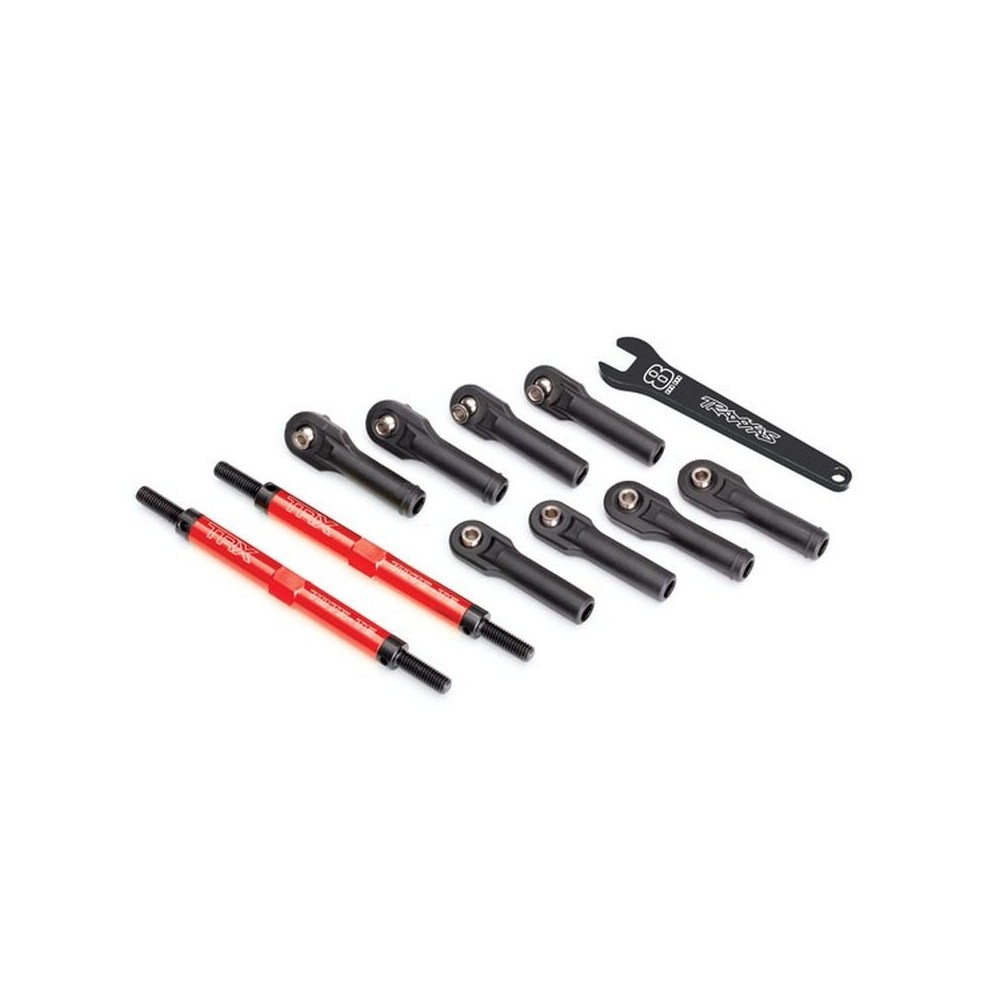 Traxxas Toe links e-revo vxl (tubes red-anodized 7075-t6 aluminum stronger) TRX8638R Traxxas Toe links e-revo vxl (tubes red-anodized 7075-t6 aluminum stronger) TRX8638R