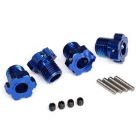 Traxxas Wheel hubs splined 17mm (blue-anodized) (4) 4x5 gs (4) 3x14mm pin (4) TRX8654