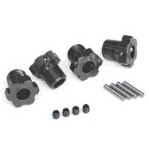 Bujes rueda acanalados 17mm gris anodizado Traxxas TRX8654-GRAY