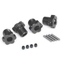 Bujes rueda acanalados 17mm gris anodizado Traxxas TRX8654-GRAY