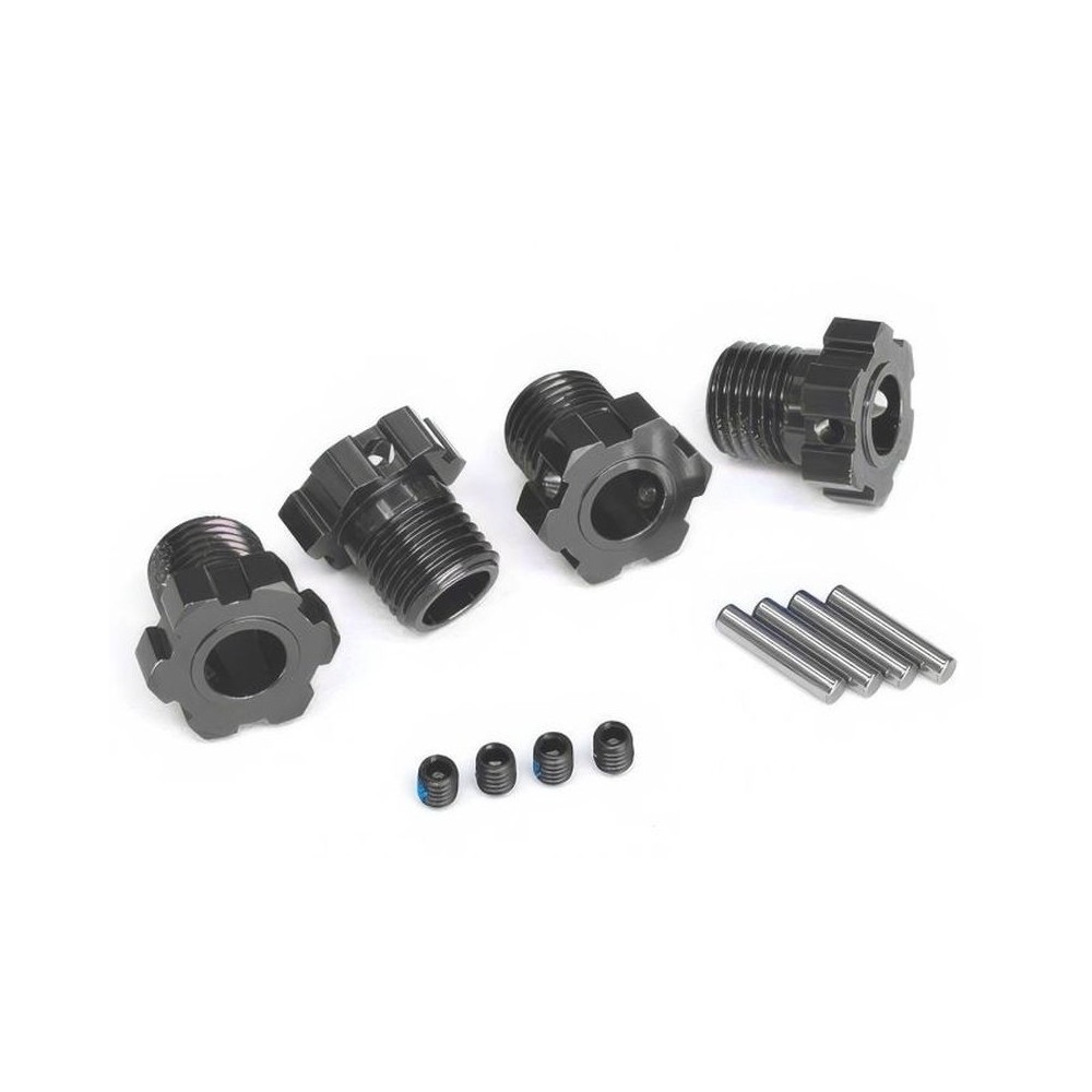 Bujes rueda acanalados 17mm gris anodizado Traxxas TRX8654-GRAY