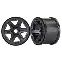 Traxxas Wheels 3.8 (black) (2) (17mm splined) TRX8671