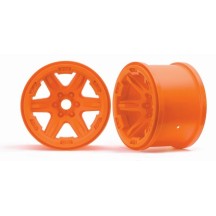 Llantas 3.8 naranja con eje estriado 17mm Traxxas TRX8671A
