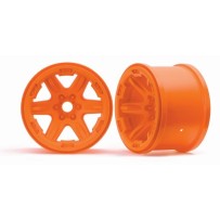 Traxxas Wheels 3.8 (orange) (2) (17mm splined) TRX8671A