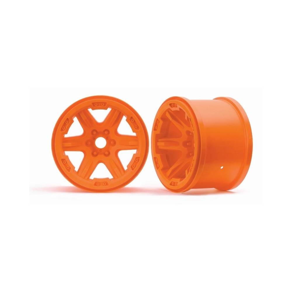 Traxxas Wheels 3.8 (orange) (2) (17mm splined) TRX8671A Traxxas Wheels 3.8 (orange) (2) (17mm splined) TRX8671A