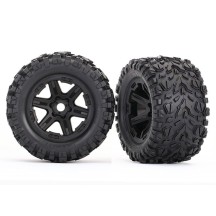 Traxxas Tires wheels assembled glued (black wheels talon ext tires foam) TRX8672