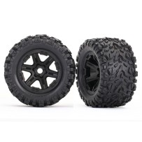 Traxxas Tires wheels assembled glued (black wheels talon ext tires foam) TRX8672