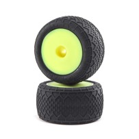 Losi 1-18 BK Bar Front-Rear 1.4 Pre-Mounted Tires 12mm Hex Yellow: Mini-T 2.0 - LOS41008