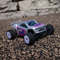 Losi 1-28 Micro-T 2S 2WD RTR Stadium Truck (Battery & Charger Included) Silver - LOS-1392T2