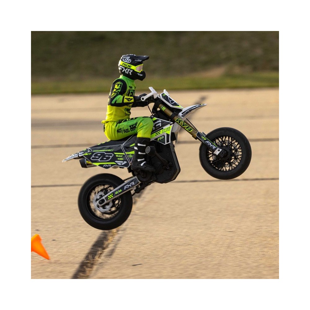Motocicleta 1/4 Promoto-SM FXR RTR blanca Losi Motocicleta 1/4 Promoto-SM FXR RTR blanca Losi