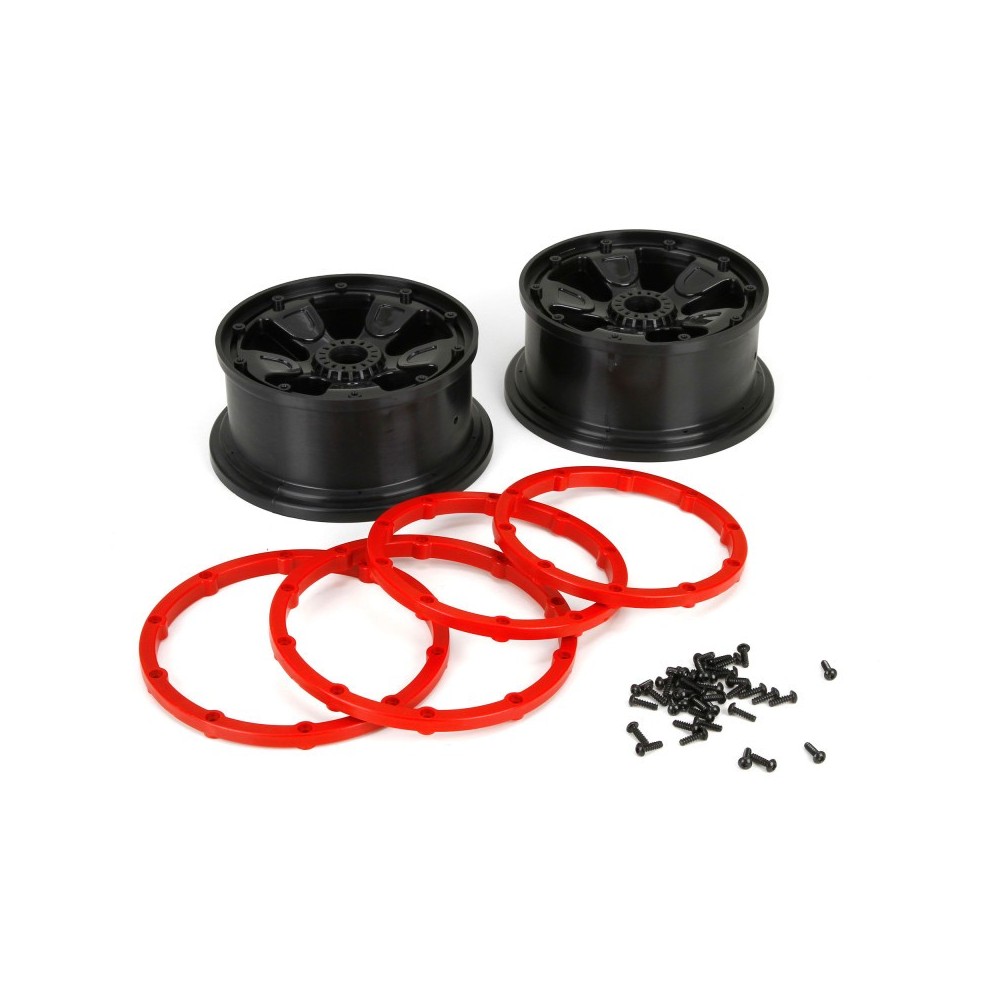 Ruedas 4.75 montadas negras DBXL Losi LOS45005 Ruedas 4.75 montadas negras DBXL Losi LOS45005