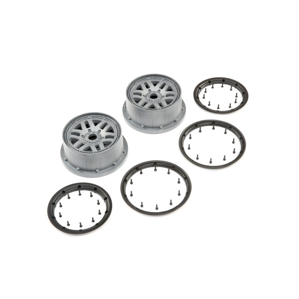 Llantas beadlock 4.75 grises 5IVE-T 2.0 Losi Llantas beadlock 4.75 grises 5IVE-T 2.0 Losi