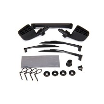Espejos laterales negros con juntas tóricas y limpiaparabrisas Traxxas TRX8817