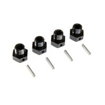 Hexágonos de rueda 17 mm negros Losi LOS252129