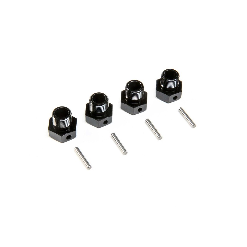 Hexágonos de rueda 17 mm negros Losi LOS252129