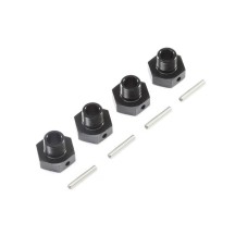 Hexágonos de rueda 20 mm negros Losi LOS252077